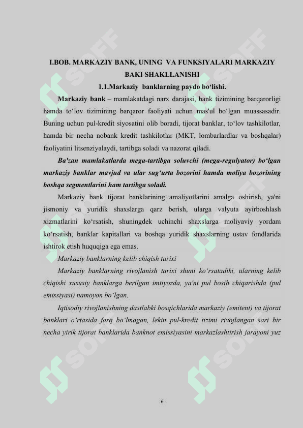 O‘zbekiston Markaziy baki funksiyalari va vazifalari o’rganish 7