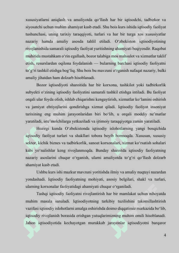 Iqtisodiy faoliyat va uning turlari 4