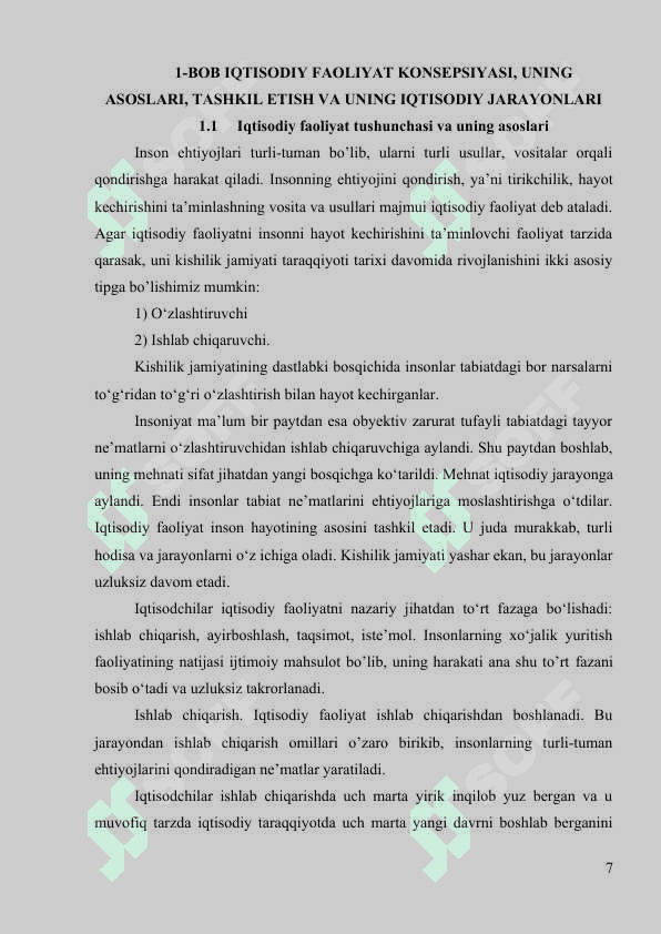Iqtisodiy faoliyat va uning turlari 7