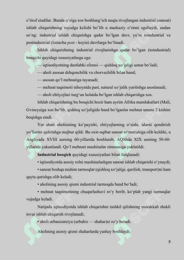 Iqtisodiy faoliyat va uning turlari 8