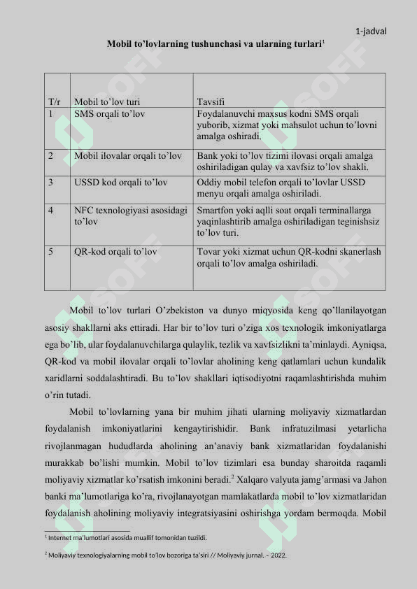 Mobil to’lovlar va ularning iqtisodiyotdagi ahamiyati. 7