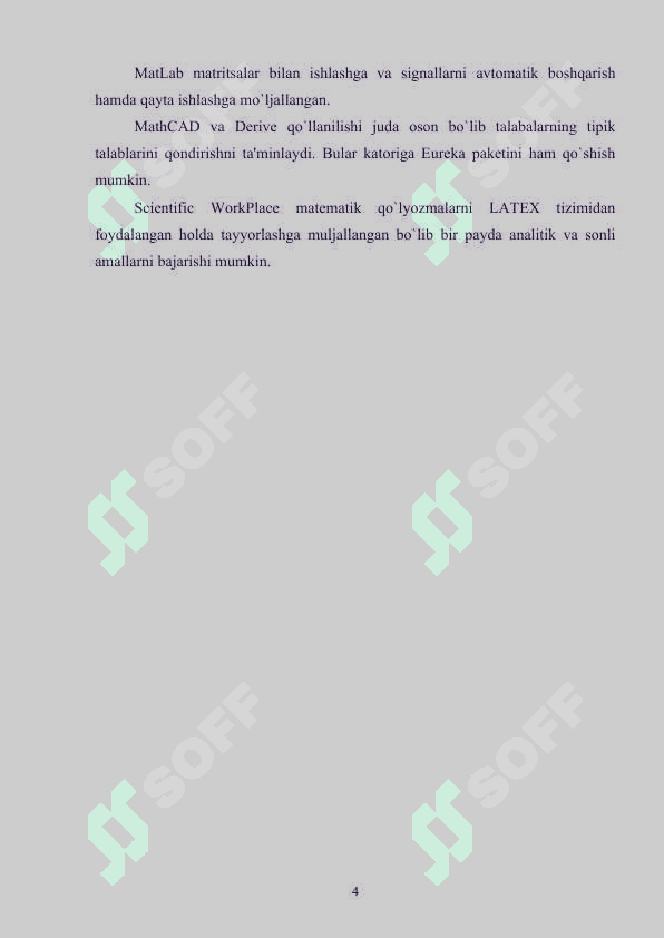 Mathcad tizimida dasturlash asoslari 4