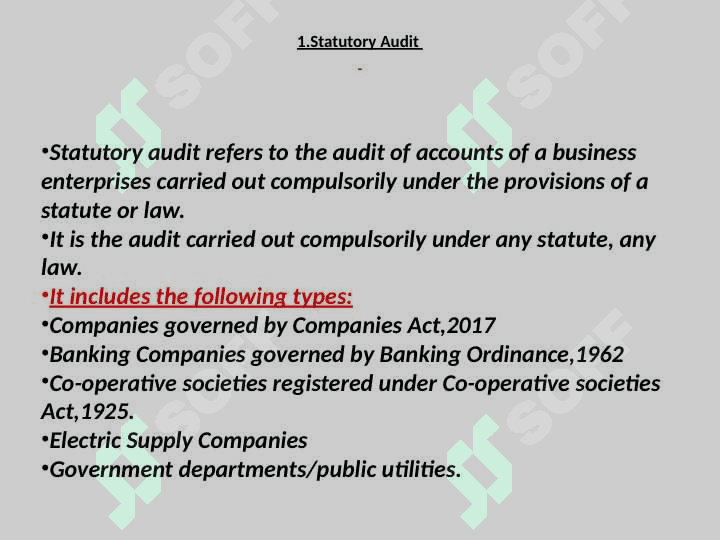Classification / Types of Audit 6