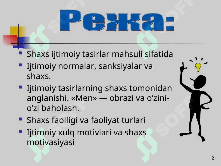 SHAXS VA FAOLIYAT 2
