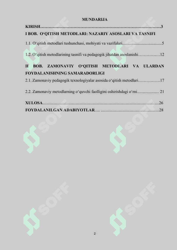 O‘QITISHNING ZAMONAVIY METODLARI 2