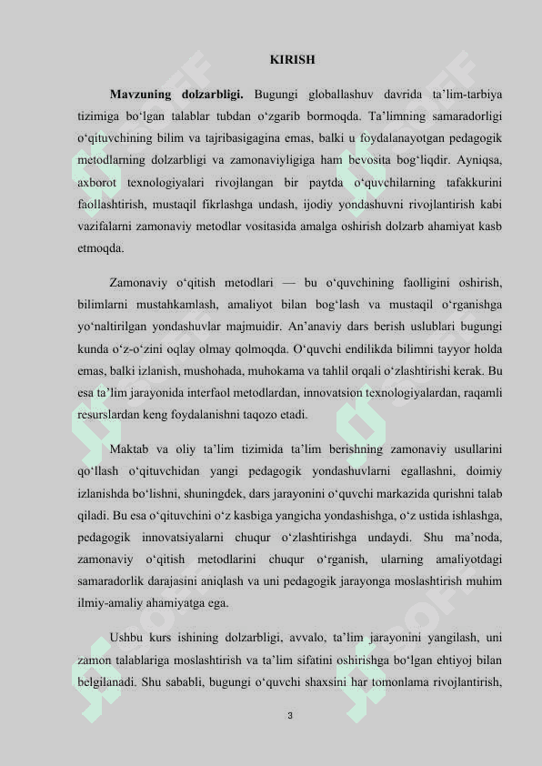 O‘QITISHNING ZAMONAVIY METODLARI 3