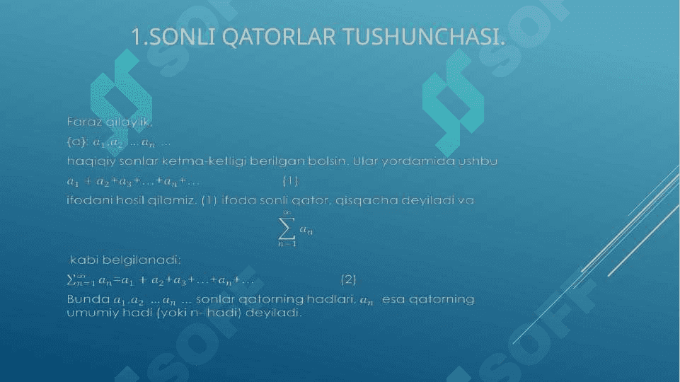 Sonli qatorlar 3
