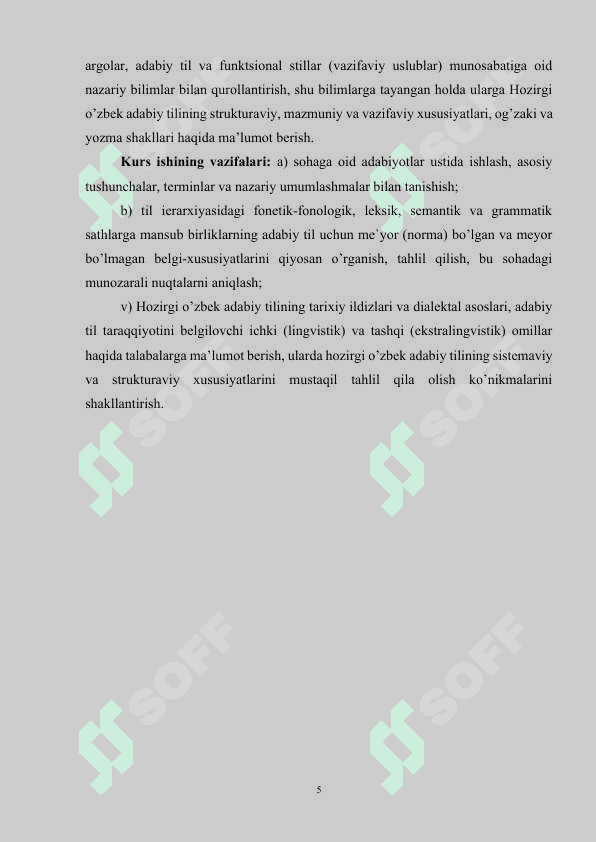 HOZIRGI O’ZBEK ADABIY TILI 5