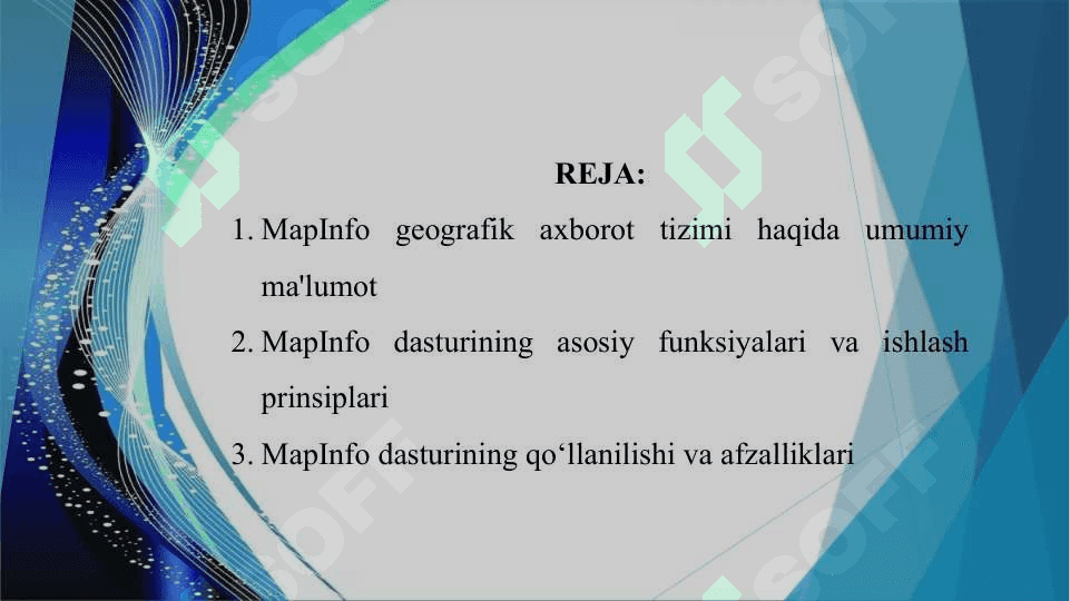MapInfo geografik axborot tizimi 2