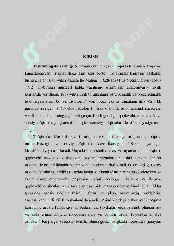 O’TKAZUVCHI TO’QIMA VA UNING VAZIFALARI 2
