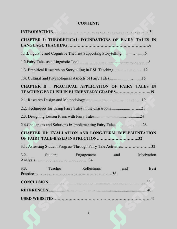 FAIRYTALE AS A TECHNIQUE FOR TEACHING ENGLISH IN ELEMENTARY GRADES 2
