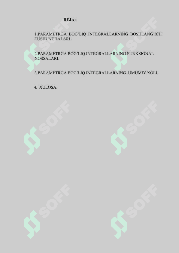 Parametrga   bog’liq    integrallar 2