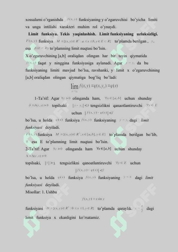 Parametrga   bog’liq    integrallar 5