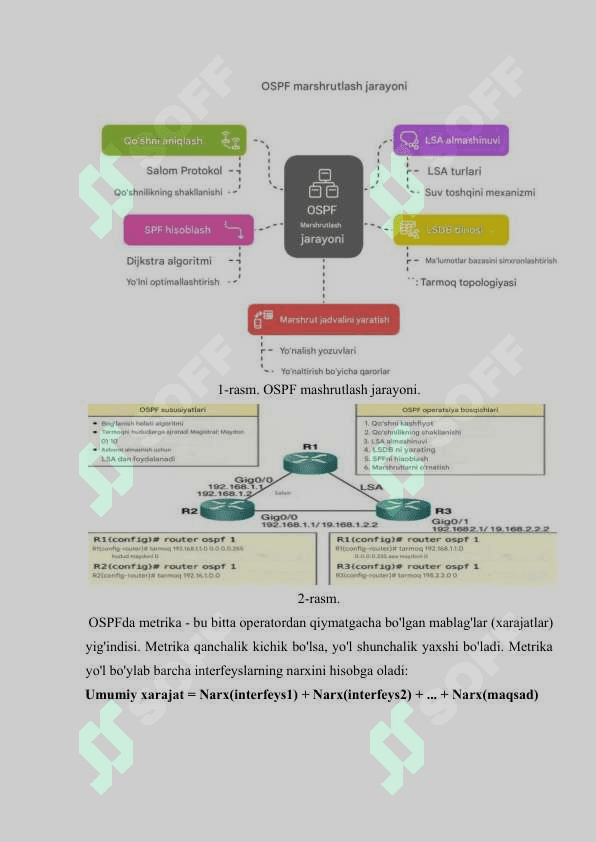 OSPF va BGP gibrid tarmog‘i 7