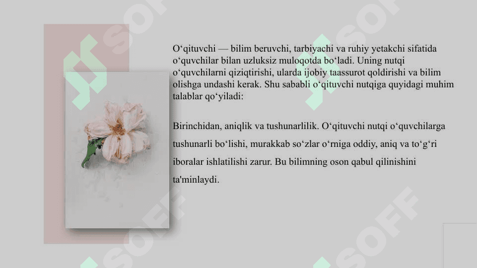 Oʻqituvchi nutqiga qoʻyiladigan talablar 2