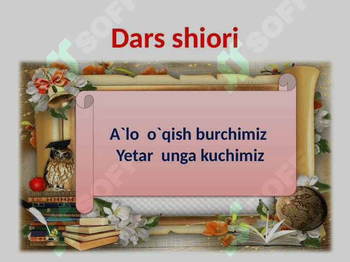 2-SINF 
TABIY FAN
“SAYOHAT 
DARS” 4