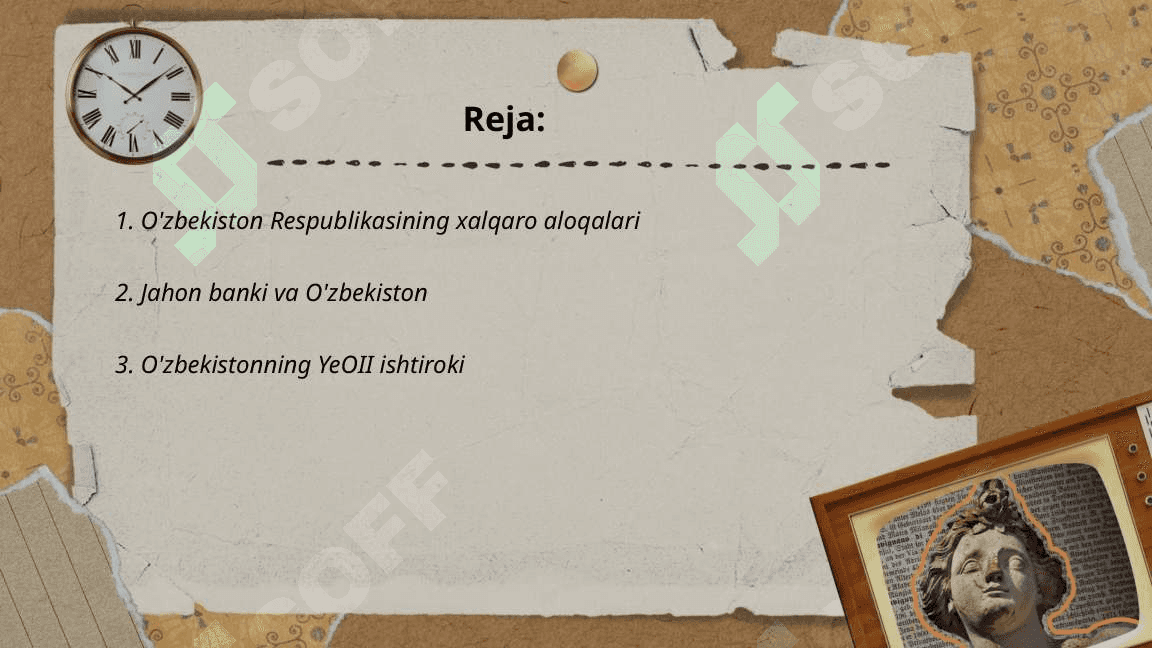 O'zbekiston va jahon hamjamiyati 2