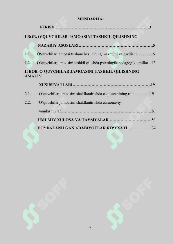 O’quvchilar jamoasini tashkil qilishning o’ziga xos xususiyatlari 2