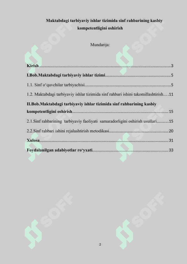 Maktabdagi tarbiyaviy ishlar tizimida sinf rahbarining kasbiy kompetentligini oshirish 2