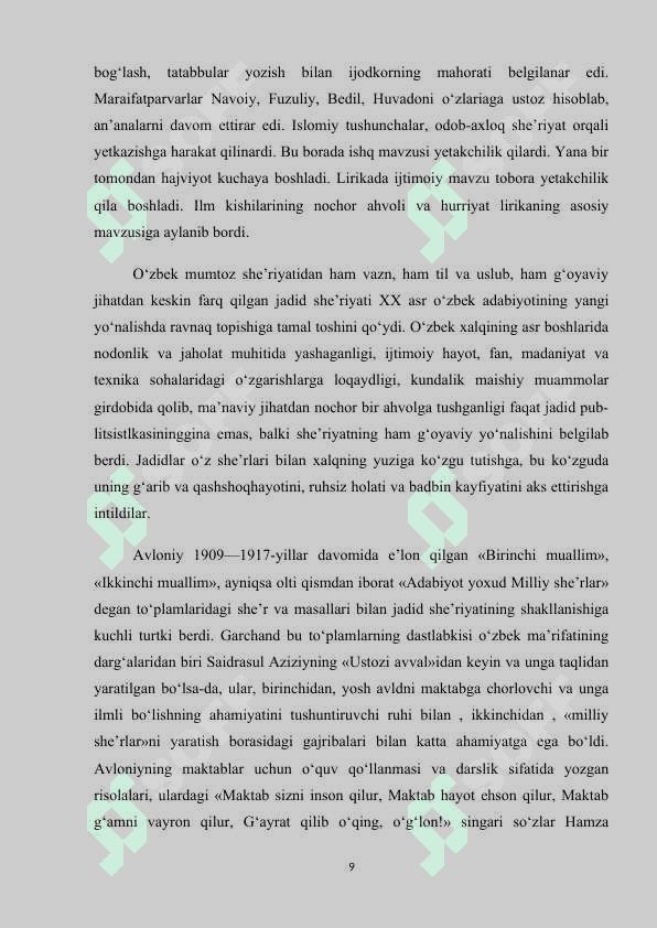 JADID ADABIYOTINING JANRIY RANG-BARANGLIGI 8