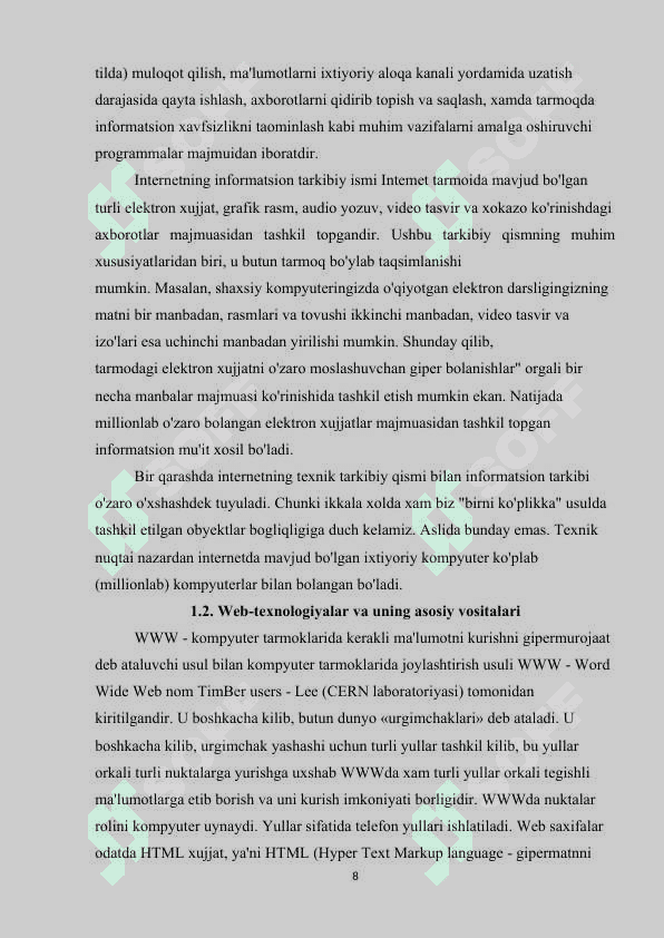 Web-dasturlar orqali test yaratish metodikasi 8