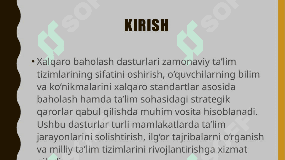Xalqaro Baholash Dasturlari 2