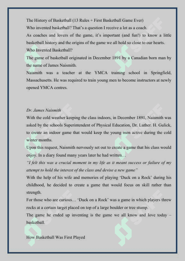 THE HISTORY OF BASKETBALL 3