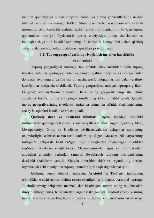Tuproqlar geografiyasi 8