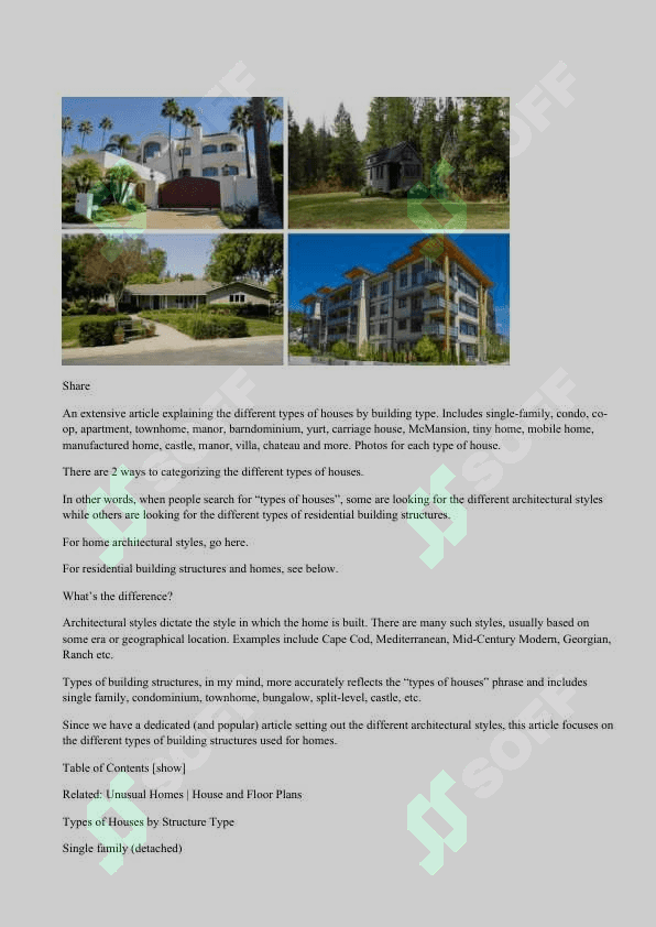 TYPES OF HOMES 2