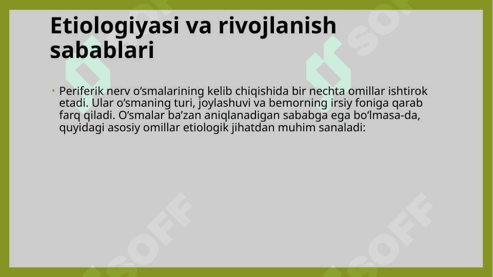 Periferik nerv oʻsmalari 6