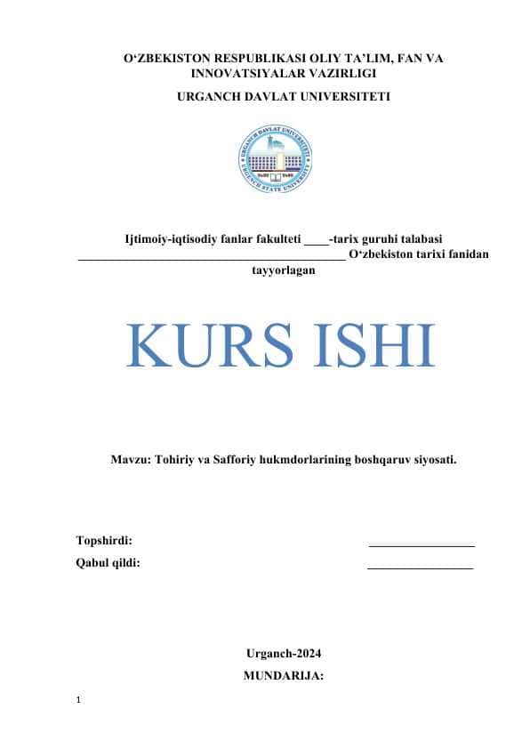 Tohiriy va Safforiy hukmdorlarining boshqaruv siyosati.