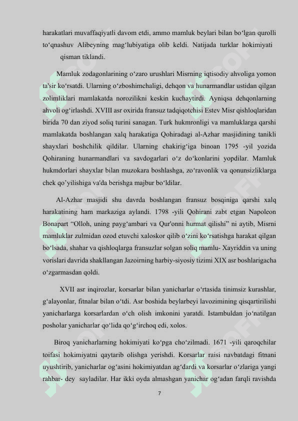 XVI-XVIII ASRLARDA AFRIKADA  ARAB MAMLAKATLARI 7