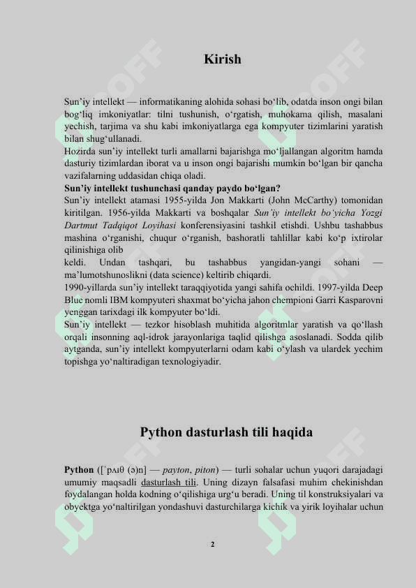 Python dasturlash tilida grafika bilan ishlash kutubxonalari. Matplotlib 2