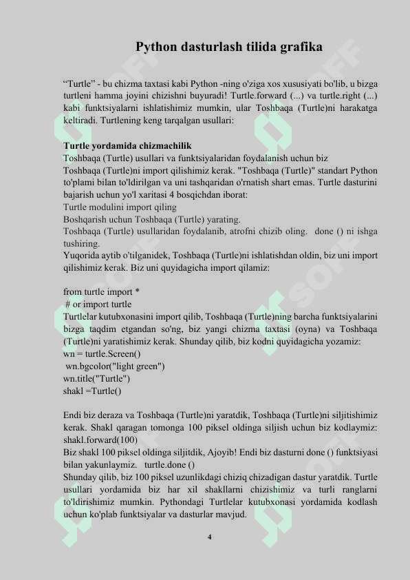 Python dasturlash tilida grafika bilan ishlash kutubxonalari. Matplotlib 4