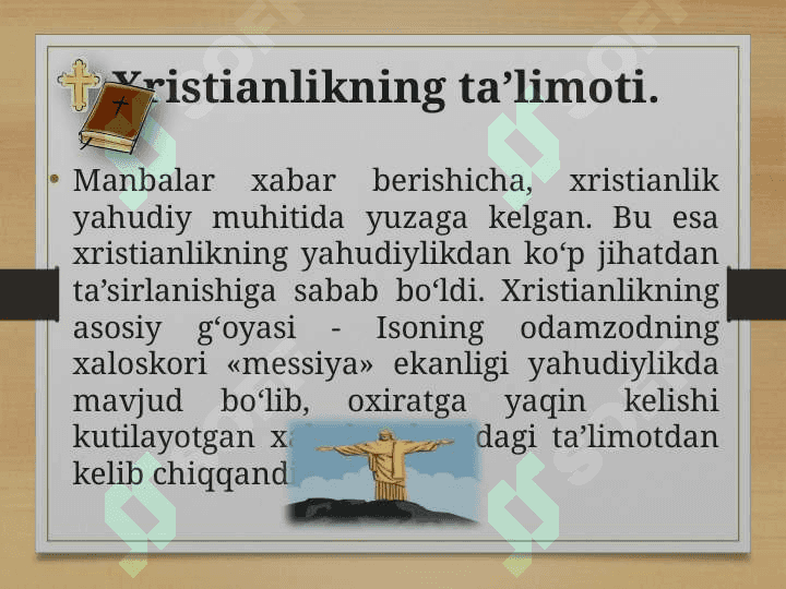 O‘zbekistonda xristian dinining tarixi va hozirgi zamon.pptx 4