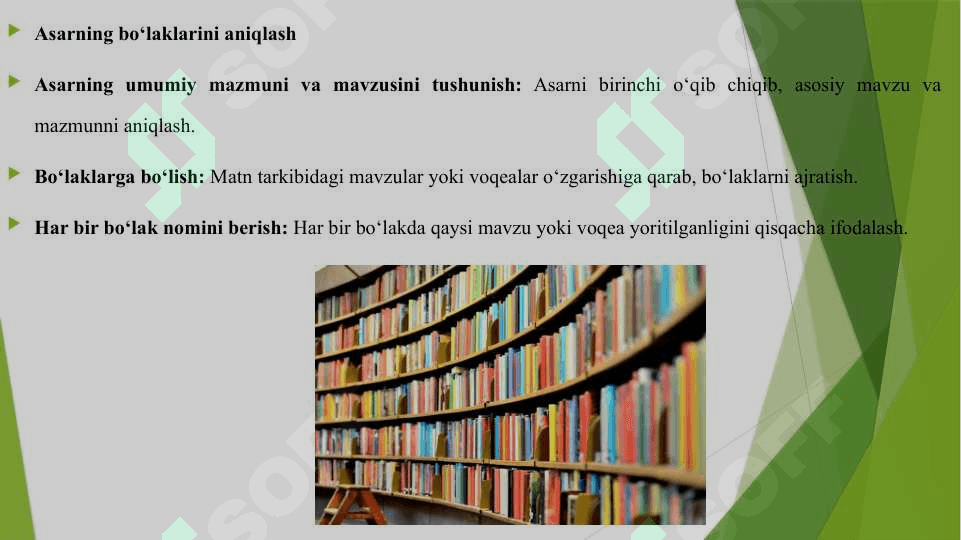 ASARDA BO'LAK VA VAZIFALARNI ANIQLASH ISHLARI 3