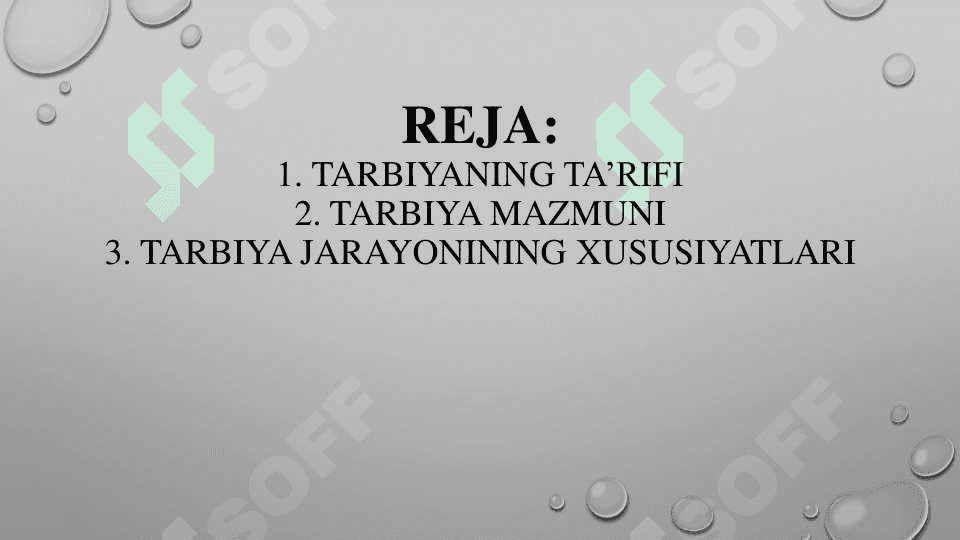 Tarbiya jarayonining mohiyati va mazmuni 2