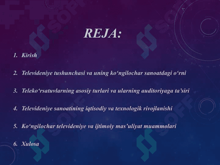 Televideniye  ko‘ngilochar sanoat sifatida. 2