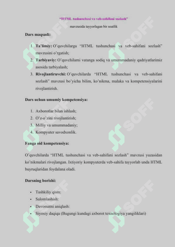 HTML tushunchasi va veb-sahifani sozlash 2