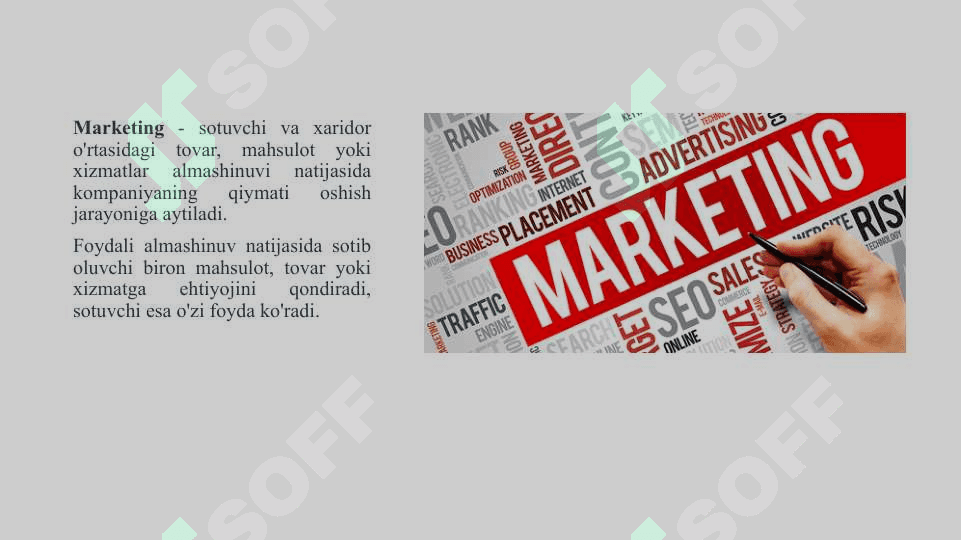 MARKETING HAQIDA TUSHUNCHA,UNING MOHIYATI VA ASOSIY RIVOJLANISH BOSQICHLARI 2