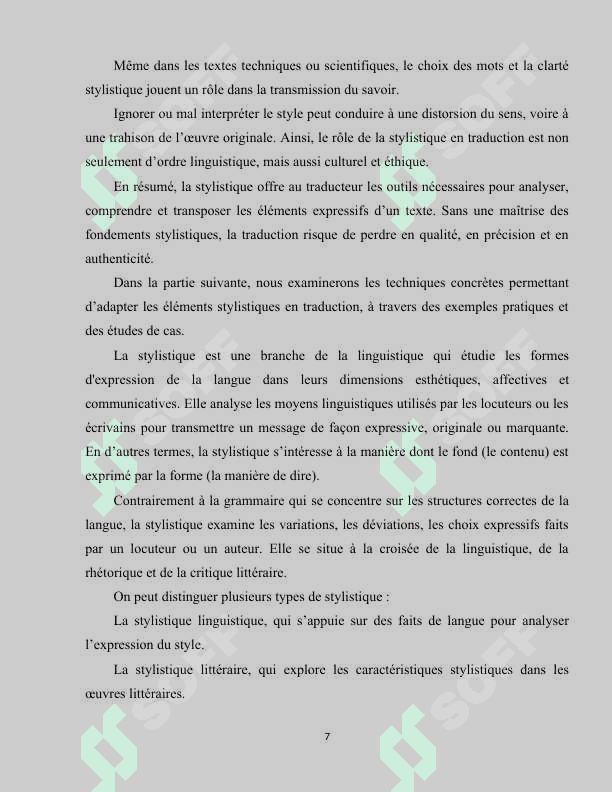 Stylistique et Traduction 7