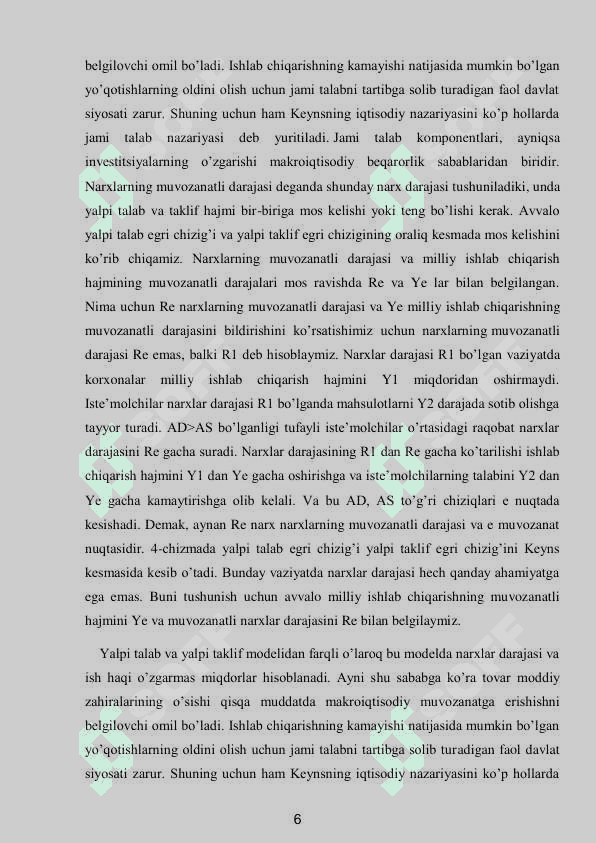 IS-LM MODELIDA BYUDJET- SOLIQ VA PUL-KREDIT SIYOSATI. 6