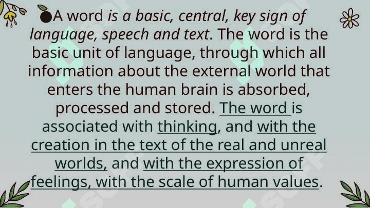 THE LEXICAL LEVEL OF THE TEXT ANALYSIS 4