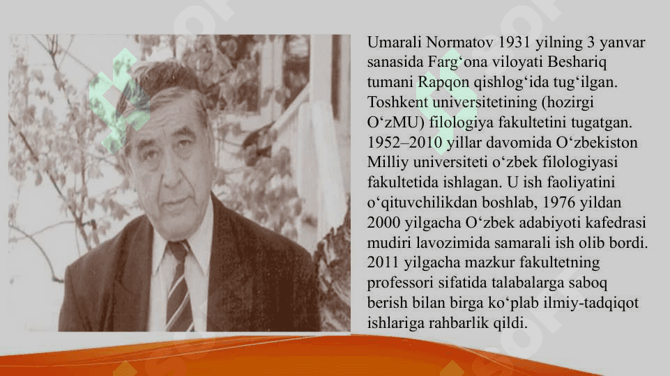 U.Normatov qaxxorshunos olim 3