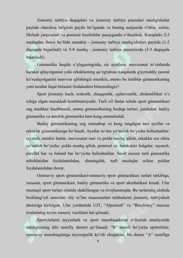 GIMNASTIKA VA UNING TURLARI 5