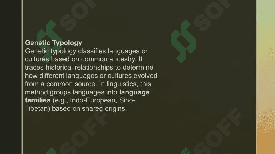 Genetic and geneological typology 4