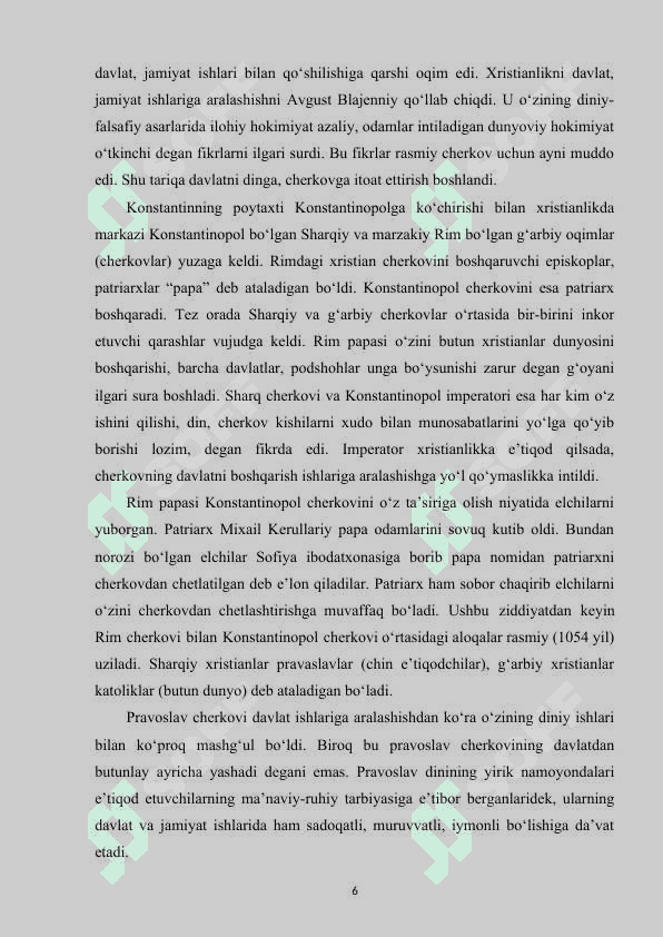 GʻARBIY YEVROPANING OʻRTA ASR MADANIYATI kurs ishi 6