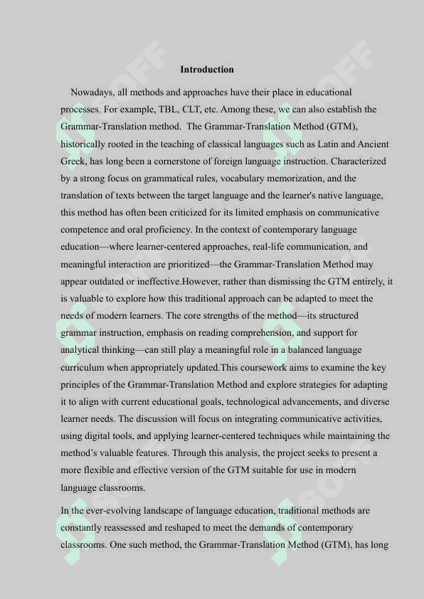 Adapting the Grammar-Translation Method to the Modern Classroom 2