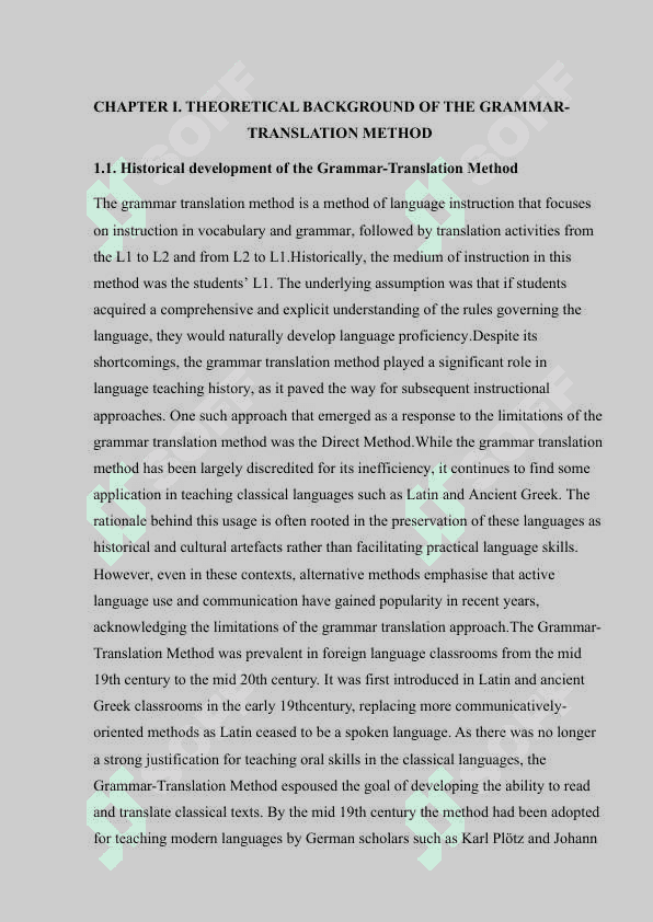 Adapting the Grammar-Translation Method to the Modern Classroom 6