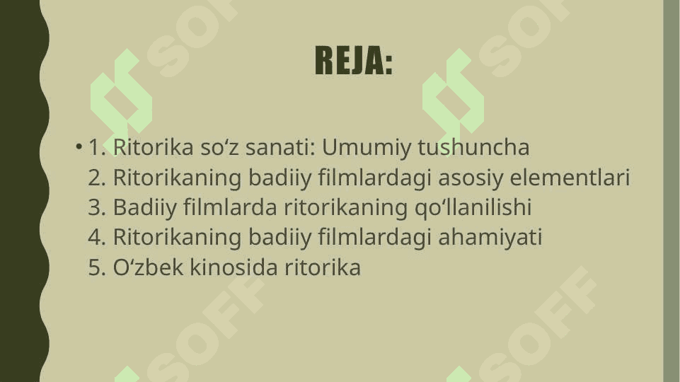 Badiiy filmlar Ritorika so’z sanati 2